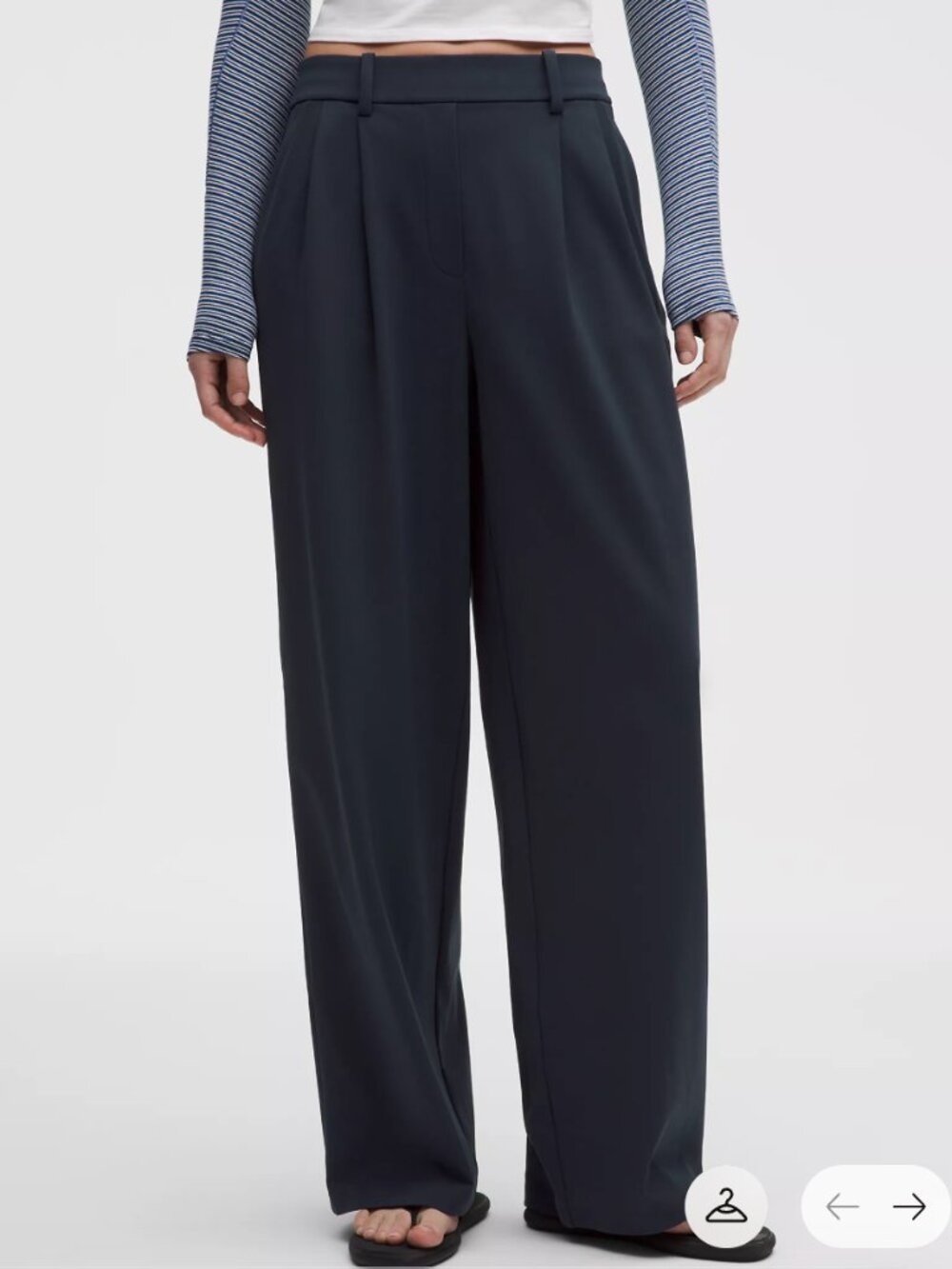 Lululemon Daydrift High-Rise Wide-Leg Trouser (Short) - Navy XL